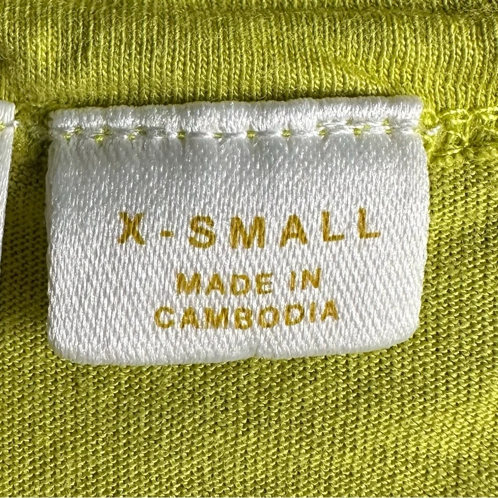 Maeve By Anthropologie Women’s Lime Green Ruffle Sleeve Top Size XS - Picture 7 of 8